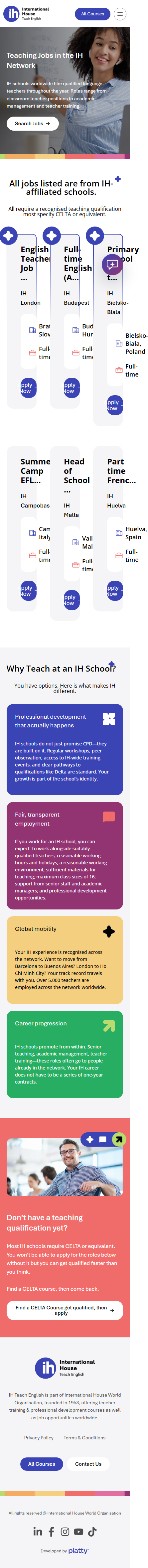 Public jobs listing (mobile)
